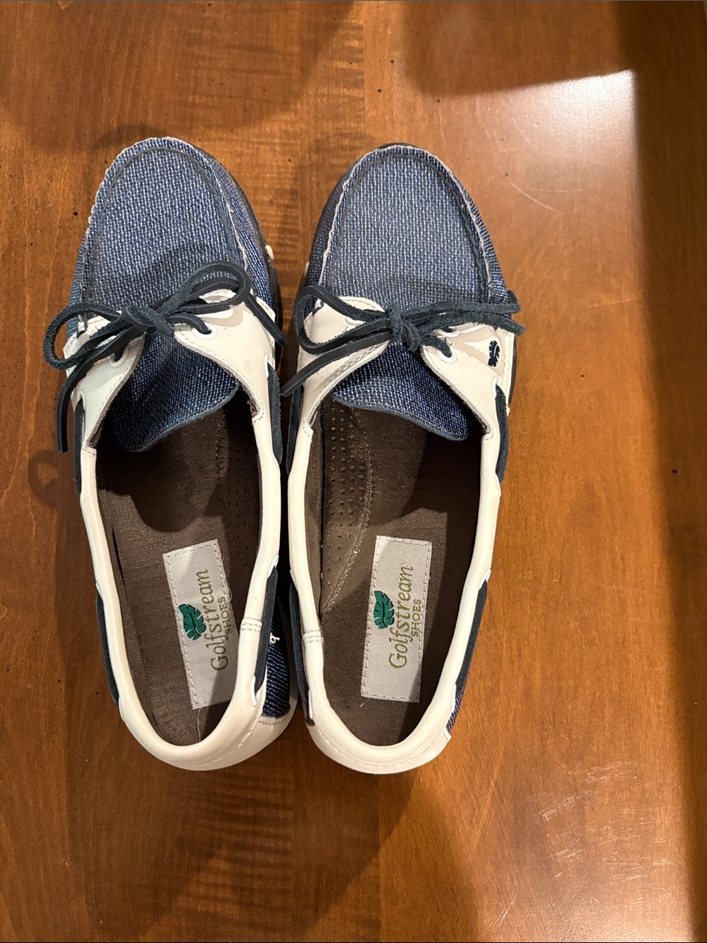Golfstream Navy and White Golf Shoes, Boat Style